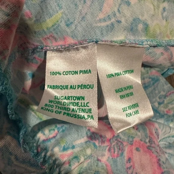 Lilly Pulitzer Kristen Flounce Amalfi Blue Best Fishes Sleeveless Size Large - Picture 10 of 11